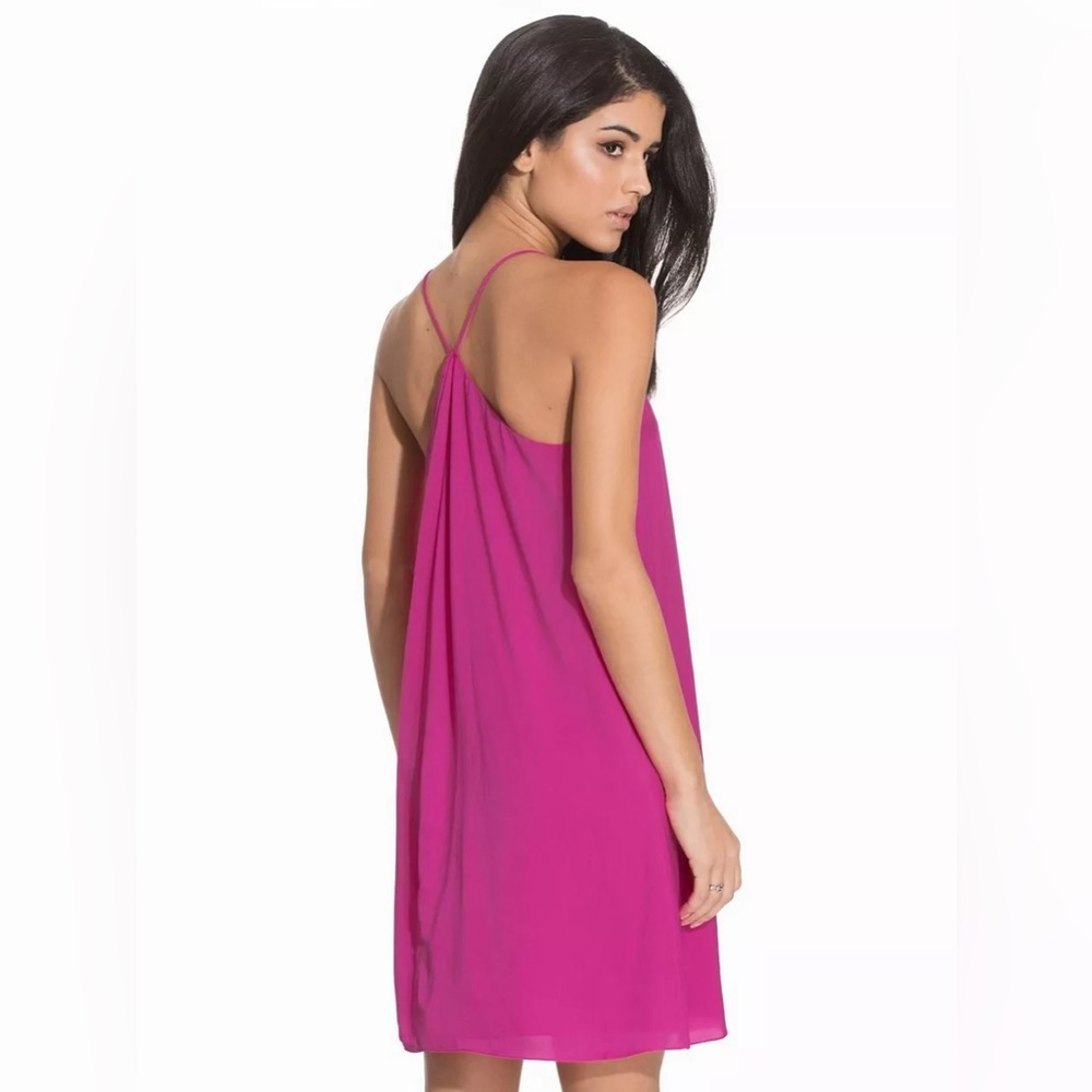 Polo Ralph Lauren Dayana Fuchsia Silky Dress cocktail party summer dress size 4 - Picture 2 of 13